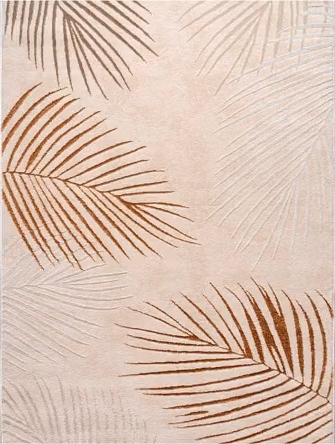 Tappeto Tiana beige con effetto alto basso e motivo floreale L: 340 cm, P: 240 cm