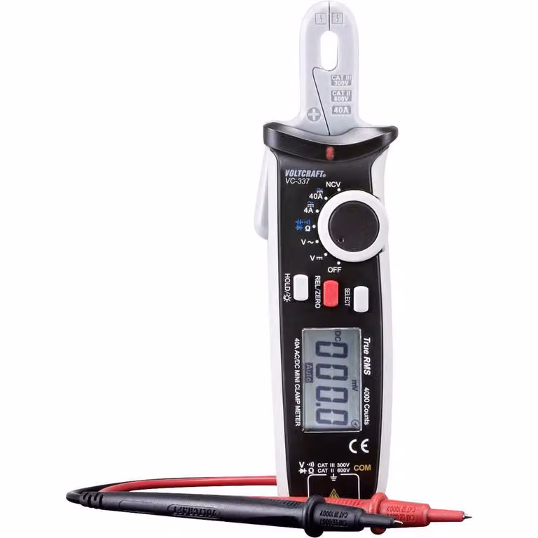 VOLTCRAFT VC-337 Pinza amperometrica calibrata (ISO) digitale CAT III 300 V, CAT II 600 V Display (conteggi): 4000
