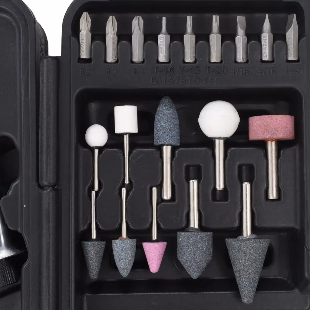 Kit di 70 utensili pneumatici per officina meccanica con custodia in plastica – 2