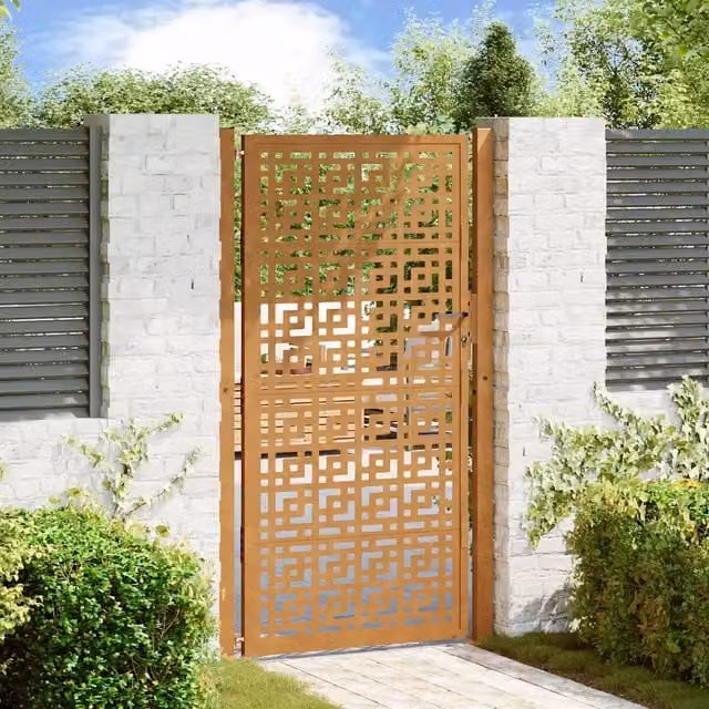 Cancello da giardino 100x175 cm con design a croce 4101007