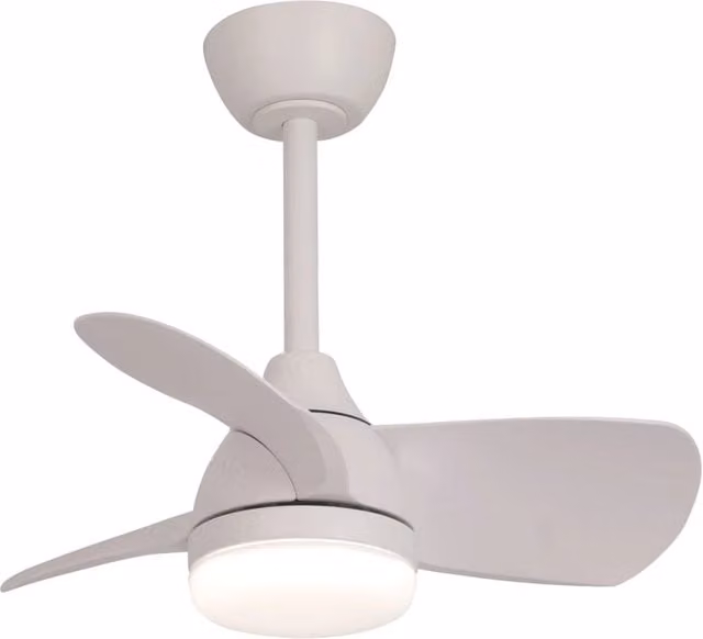 Ventilatore da soffitto LÚZETE con LED da 17W, motore DC regolabile e telecomando, colore bianco, diametro: 120 cm – 1