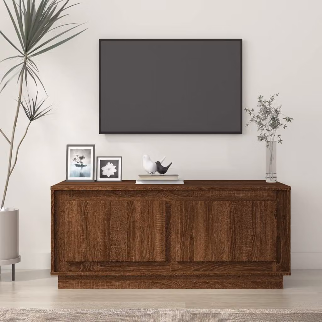 Tavolino The Living Store in rovere marrone 102x50x44 cm materiale a base di legno