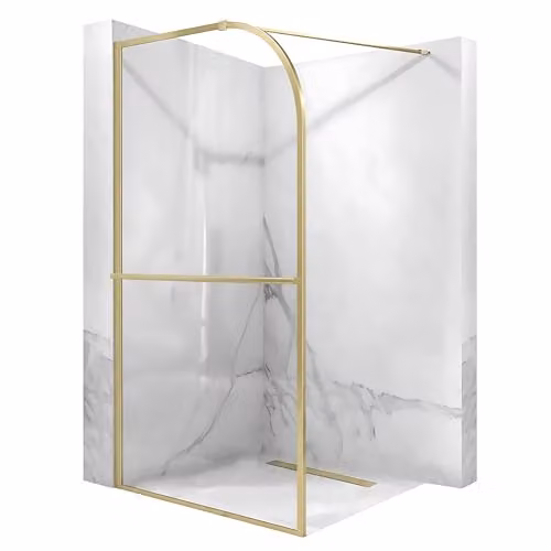 Rea - Cabina Doccia A Parete Atlas, Cromo Destra 120X80, Da Parete Senza Piatto Doccia, Vetro Di Sicurezza Temperato Trasparente 6mm, Inclinabile, 120 X 80 X 200 cm