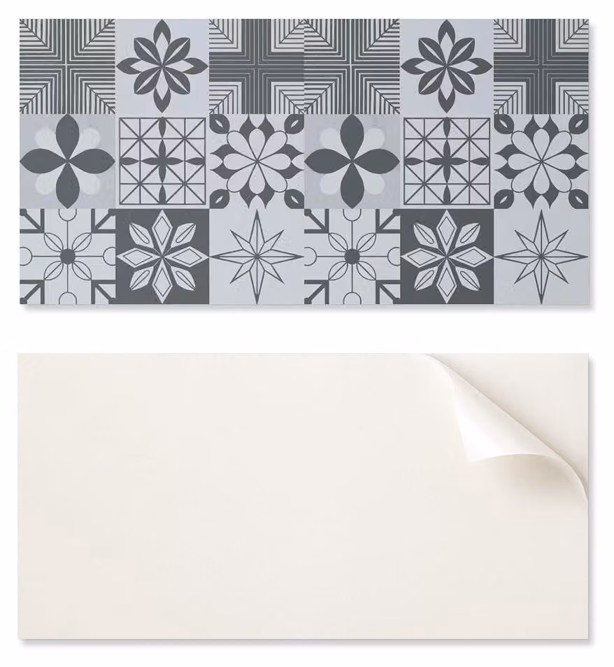 Piastrella in PVC autoadesiva con motivo a mosaico, ideale per l'ingresso, dimensioni 100 x 50 cm, con motivi geometrici