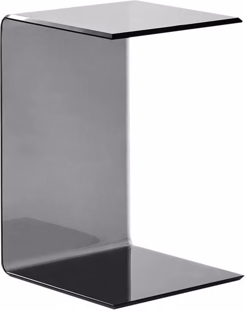 Tavolino in Vetro trasparente nero 40 x 40 cm in stile minimalista soggiorno cucina