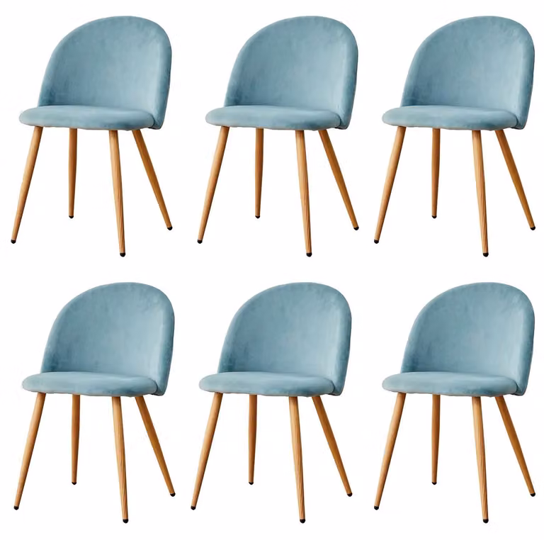 Sedie da pranzo - Sedie imbottite - Sedie confortevoli - Gambe in metallo - Piedini antiscivolo - Altezza seduta 43 cm
