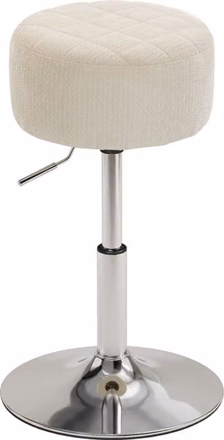 Sgabello da bar girevole e regolabile in altezza HOMCOM, colore beige, Altezza: 51-66 cm – 1