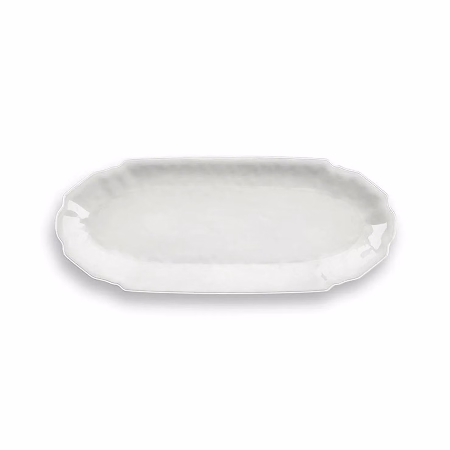Vassoio Antipasti/Caffè in melamina, Linea York Bianco, diam. 47x19cm