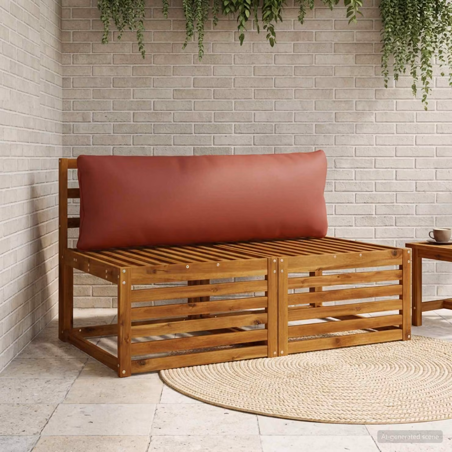 Cuscino per schiena vidaXL PUTTEN rosso in 100% poliestere con rivestimento rimovibile e lavabile in lavatrice