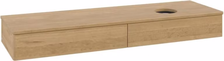 V&B Mobiletto senza struttura frontale - illuminazione Antao 160x50cm, WBP-colore rovere miele, rovere miele