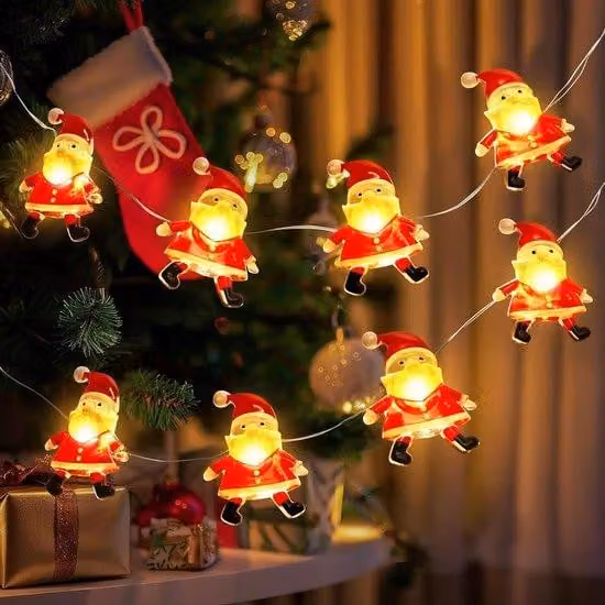 Luci natalizie da 3 m con 30 LED a batteria, per interni ed esterni