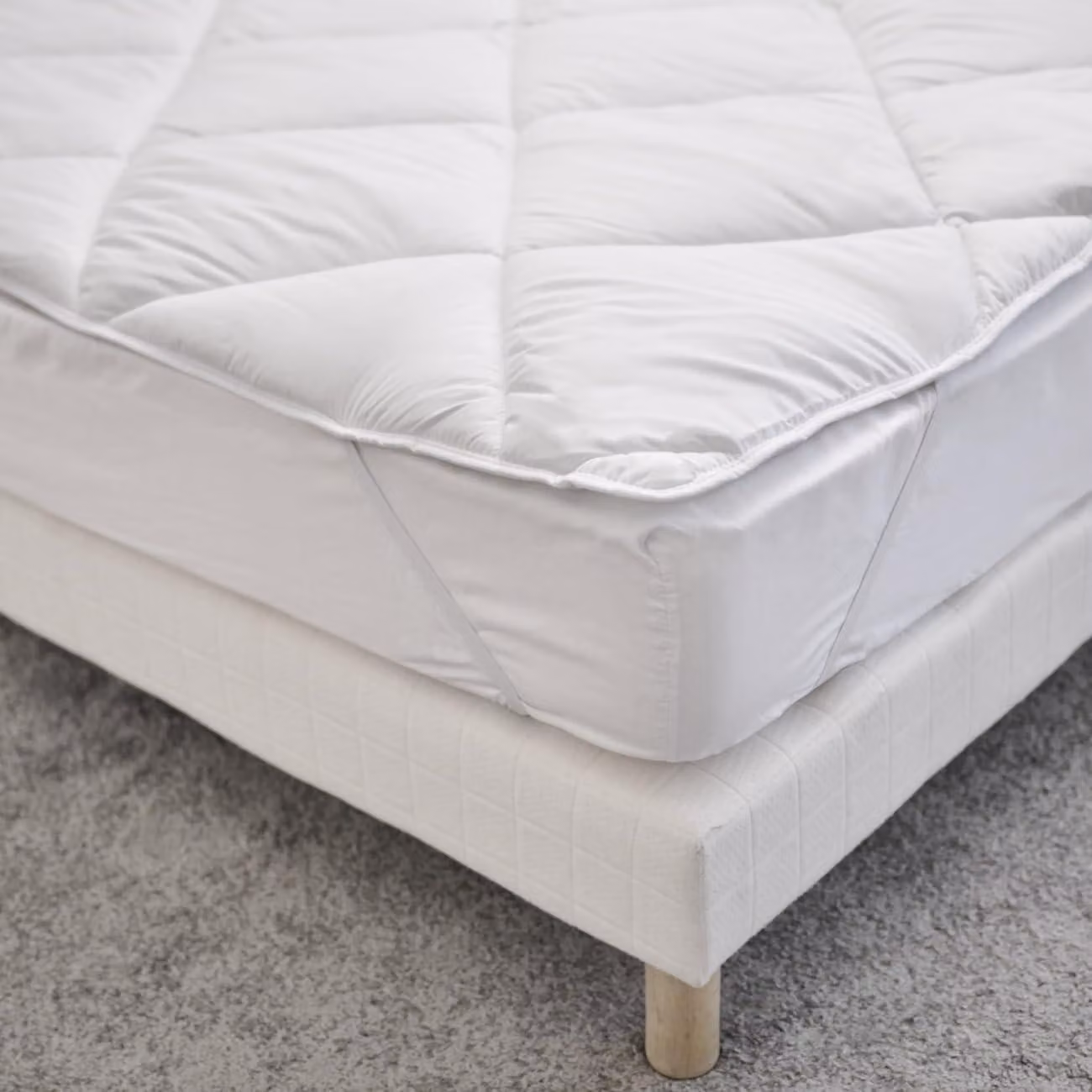 Sottileletta per materasso lavabile a 95 °C, dimensioni 160x200 cm, colore bianco