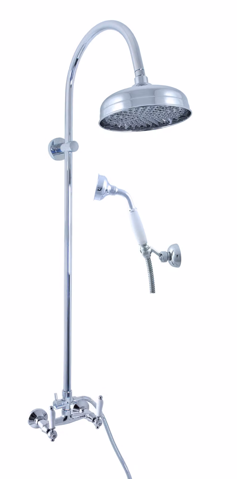 Slezák-RAV Rubinetto doccia MORAVA RETRO con soffione e doccetta MK581/3 Colore: cromo, Dimensioni: 150 mm