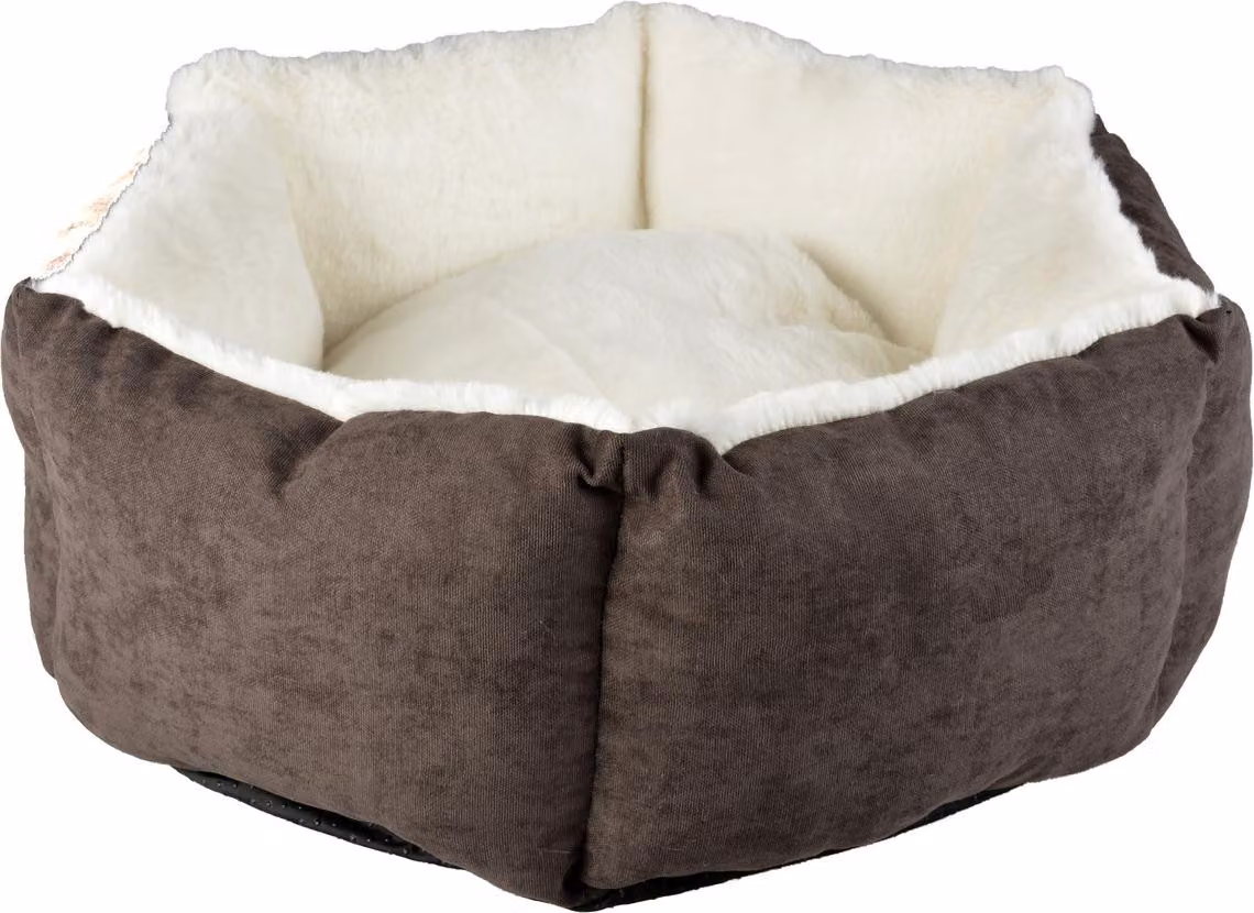 Cuccia per cani Duvo+ hexa Velvet Concrete grigio/bianco, taglia: L