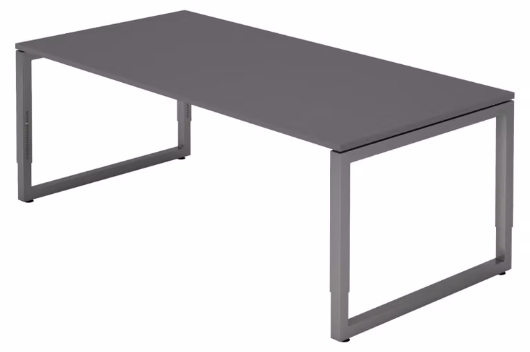 bümö Scrivania Serie-R - Decorazione: grafite, struttura: grafite, dimensioni: 200 x 100 cm