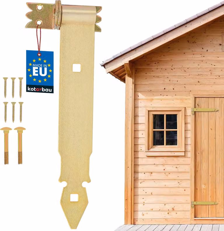 KOTARBAU® Cerniera per persiana Oro 300 mm cerniere a croce Cerniera per porta in acciaio zincato Cerniera per porta in legno Cerniera per persiana in legno Cerniere per porte pesanti Cerniera per porta ad angolo Cerniere per porta Cerniera per persiana c