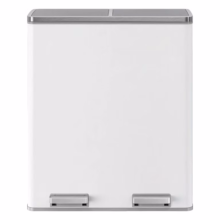 SONGMICS Pattumiera Raccolta Differenziata | SONGMICS HOME, Bianco + Grigio