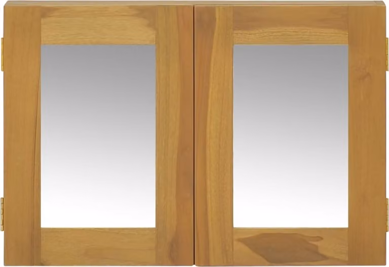 vidaXL Armadio a specchio 60x10x40 cm in legno massiccio teak