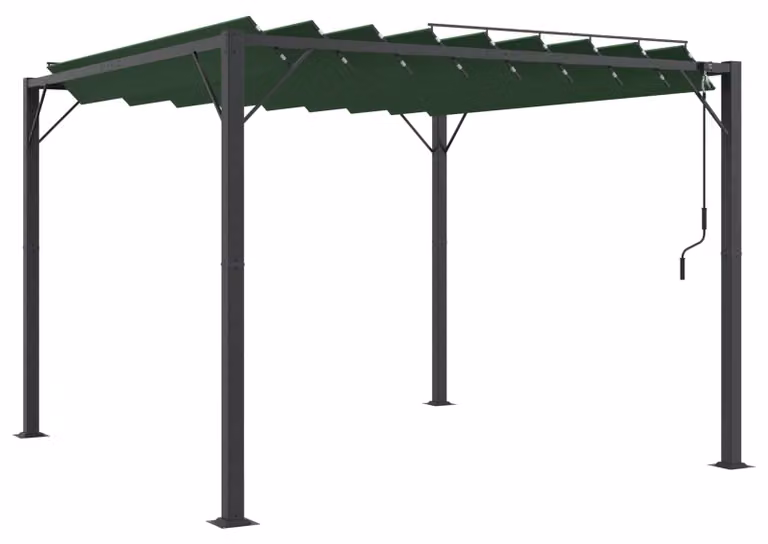 Gazebo con tetto ventilato 3 x 3 x 2,14 m Verde
