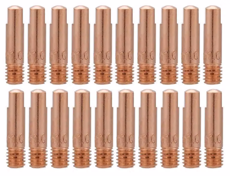 20 pezzi di puntali di saldatura, contatto per tubo di saldatura MIG, 1 mm
