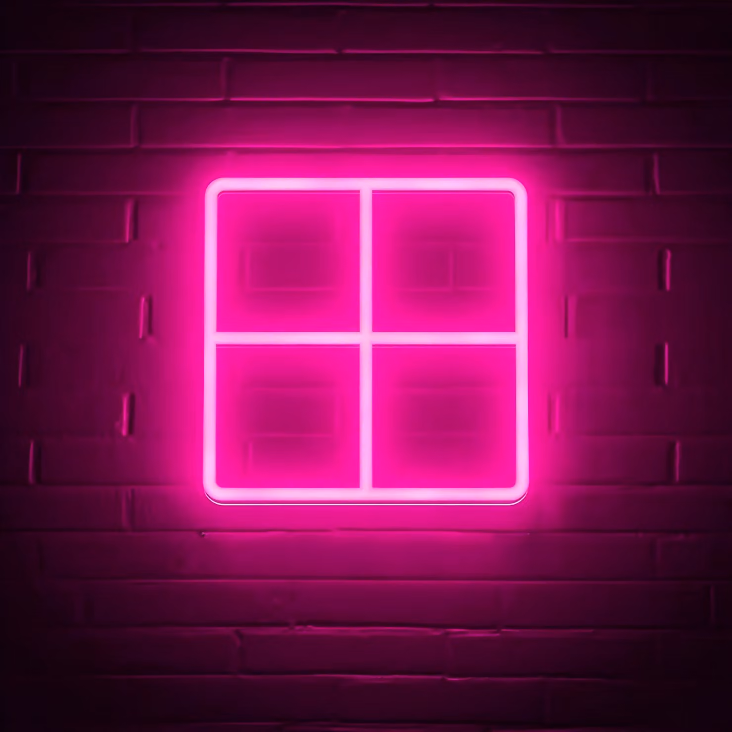 Luce LED NEON, lampada da parete decorativa, colore rosa, circa 20,5 x 20,5 x 2 cm