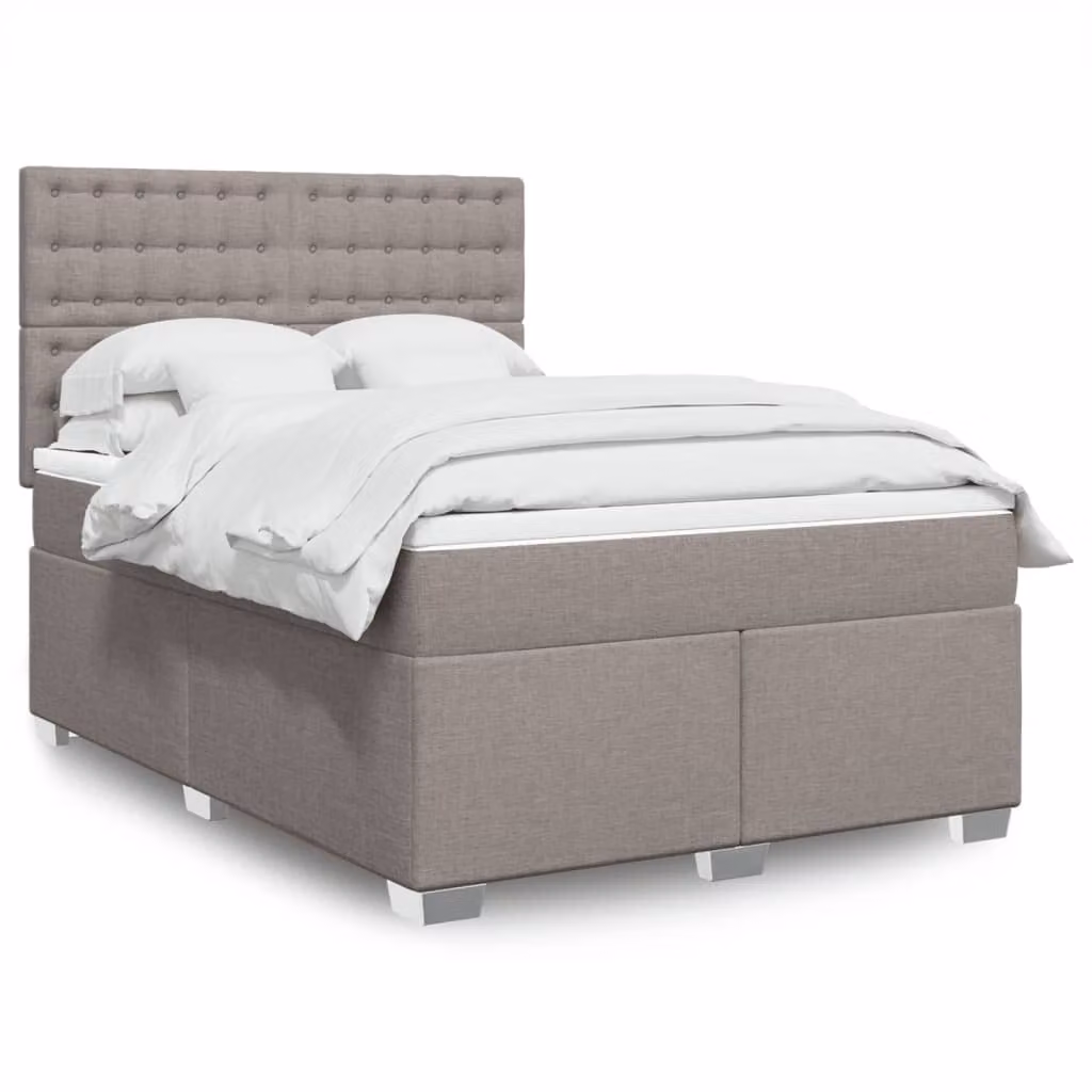 vidaXL Giroletto a Molle con Materasso Ibrido in Tessuto, L/P/H: 140 x 200 cm