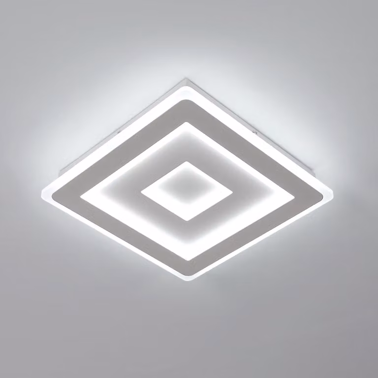 Lampada a soffitto LED quadrata, design moderno, 42W, 4725LM, realizzata in acrilico. Lampada a soffitto LED da 30cm, ideale per illuminare camere da letto, soggiorni, corridoi, con luce bianca fredda a 6500K