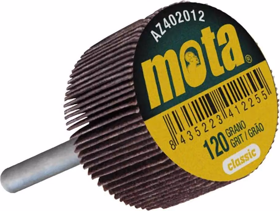 Spazzola a lamelle con albero 50x30x6mm grana 120 az53012 mota