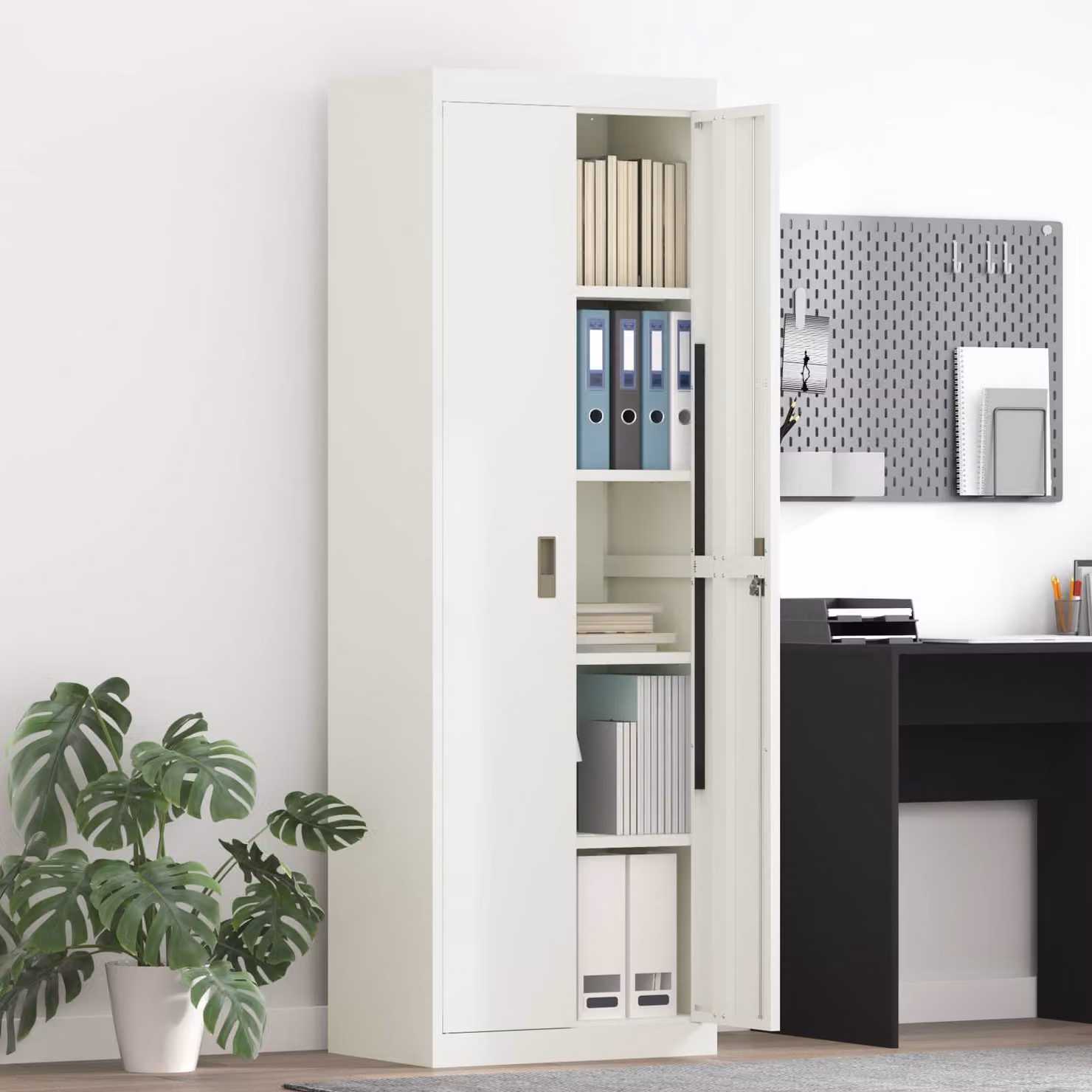 vidaXL Armadio Bianco 60 x 40 x 180 cm Acciaio