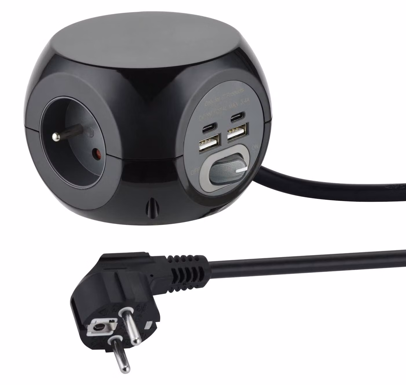 Presa multipla Electraline con interruttore, modello 35441