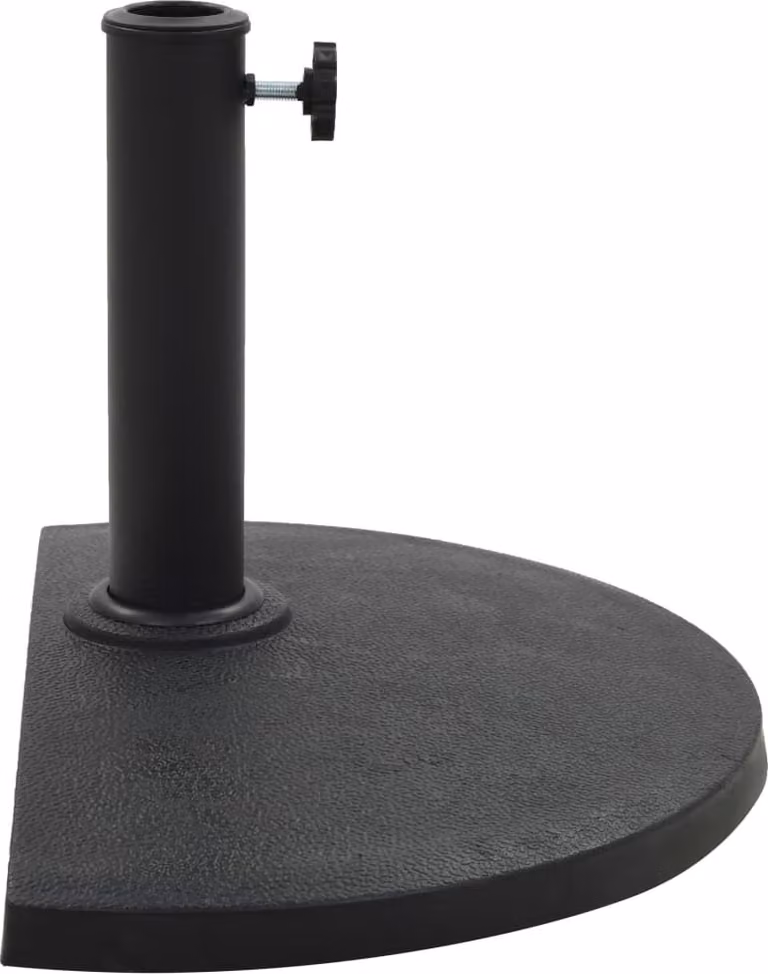 Base per ombrellone semicircolare 9 kg in poliresina nera