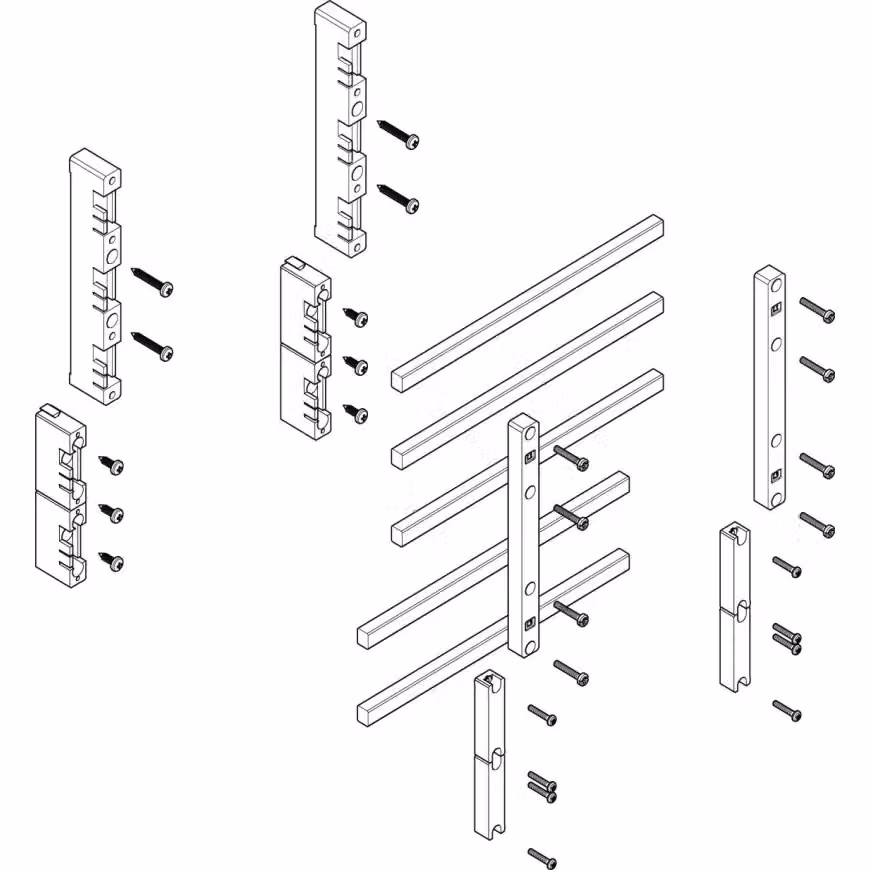 Modulo barra collettrice ABN piatto 1FB/3RE 60 mm con CU 12x10 mm, a 5 poli, EBM 32 mm MFSC13635