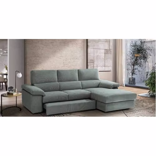 Divano maxi estraibile con pouf penisola Giulia special Biel
