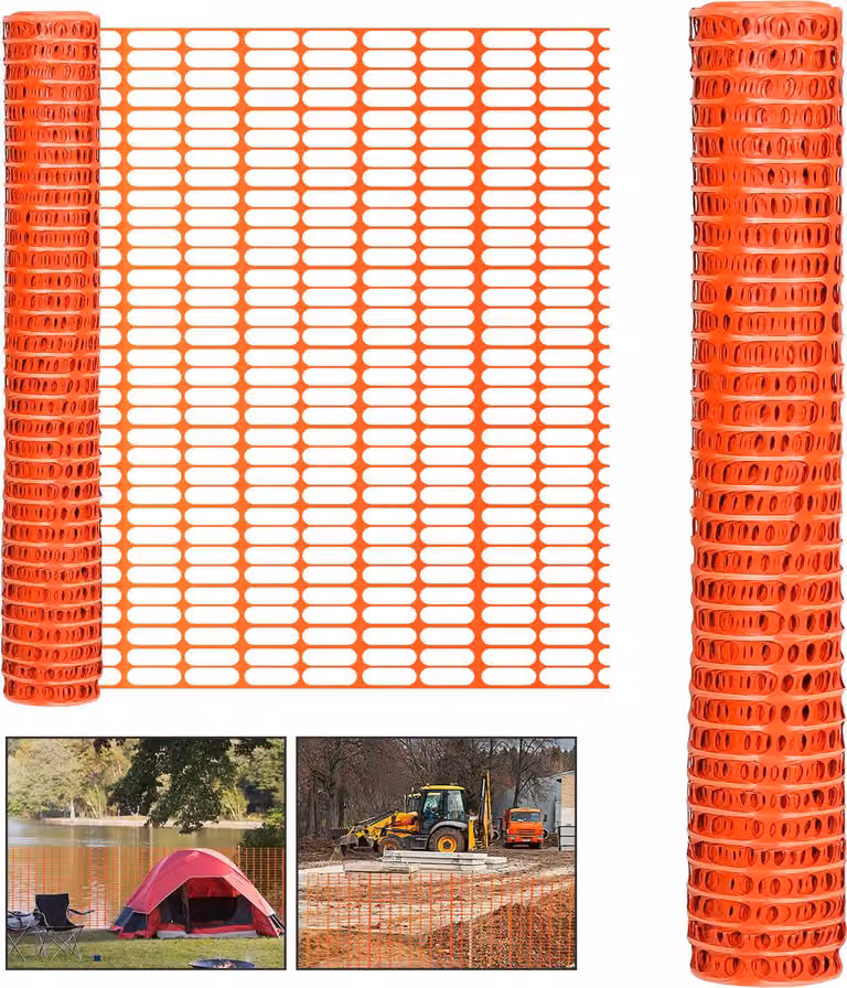 Izrielar 1 pezzo Recinzione di delimitazione Recinzione da cantiere Rete di segnalazione Recinzione di sicurezza Rete mobile Recinzione di contenimento in plastica Recinzione per polli Recinzione per pollame 1x50 m arancione