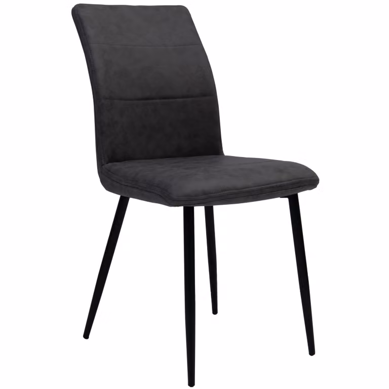 Sedie da pranzo moderne in pelle - comode sedie con parte anteriore trapuntata e schienale imbottito - sedie da cucina imbottite con schienale curvo per un maggiore comfort di seduta, Quantità:1 pz;Colore:Antracite