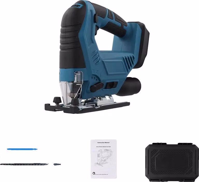 Seghetto alternativo a batteria, angolo di taglio regolabile, design leggero, senza batteria