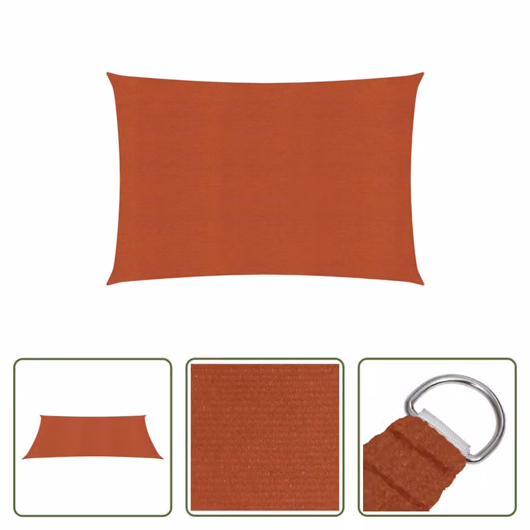 Tenda da sole Living Store, 160 g/m², colore terracotta, dimensioni 4x6 metri, realizzata in HDPE