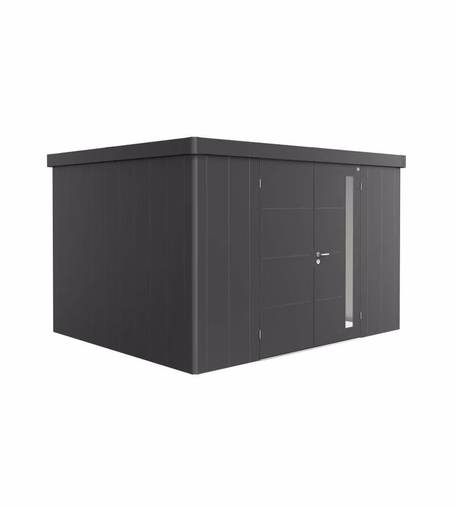 Casetta Neo 3D doppia porta, grigio scuro metallizzato