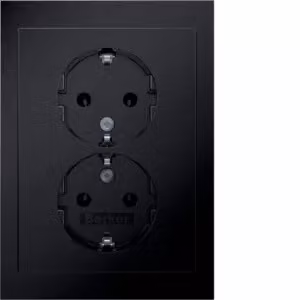 Berker 47742245, Tipo F, guida DIN, nero, termoplastica, IP20, 250 V