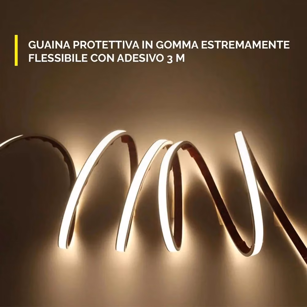 Kit Smart Striscia Led Neon Flex IP68 Trade Shop Traesio Bianco Naturale Dimmerabile con Centralina Vocale Wifi e Alimentatore 24V – 2