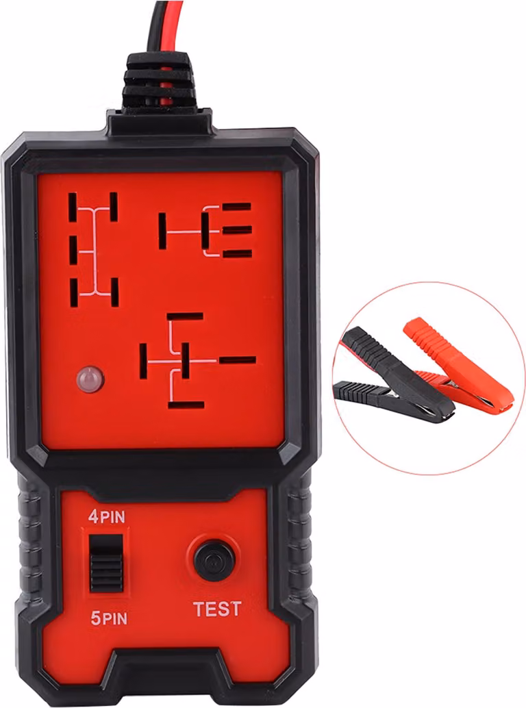 Tester portatile per relè auto da 12 V a 4 poli e 5 poli Strumenti diagnostici a LED per la riparazione automatica