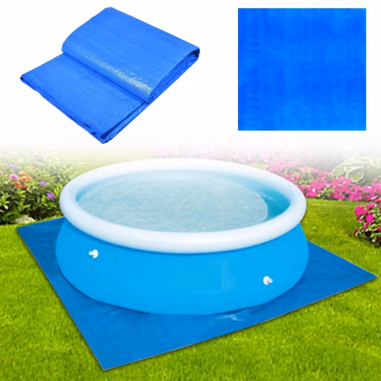 Telo di fondo per piscina, 5 metri, dimensioni 500 x 500 cm, tappetino multifunzionale per la protezione del pavimento