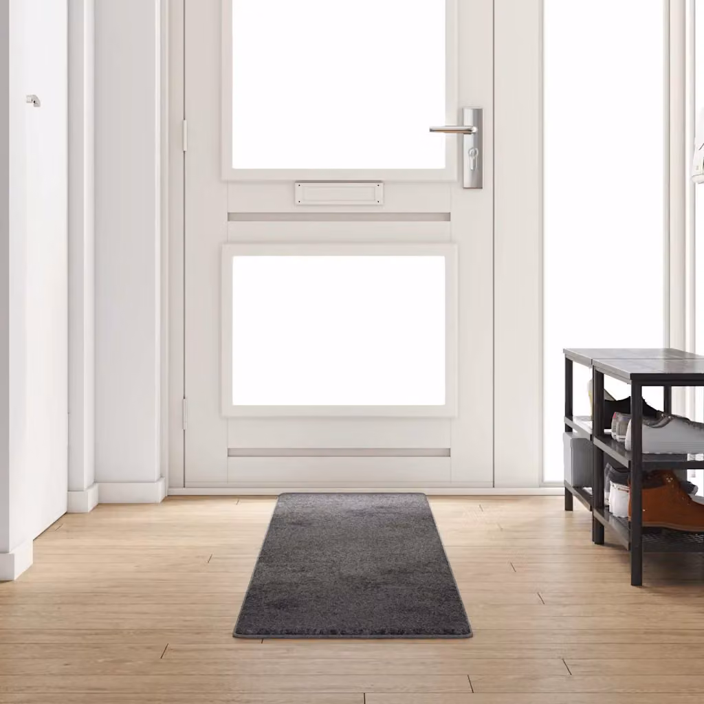 Runner in moquette vidaXL grigio, 50 x 300 cm, 100% polipropilene, design moderno e antiscivolo