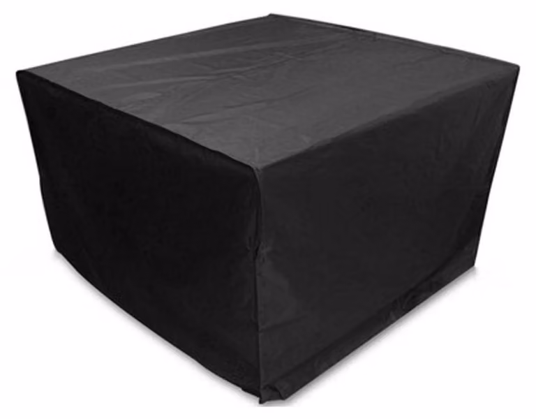 Telo copri mobili da giardino, forma rettangolare, dimensioni 200x200x85 cm, colore nero, tessuto Oxford 420D