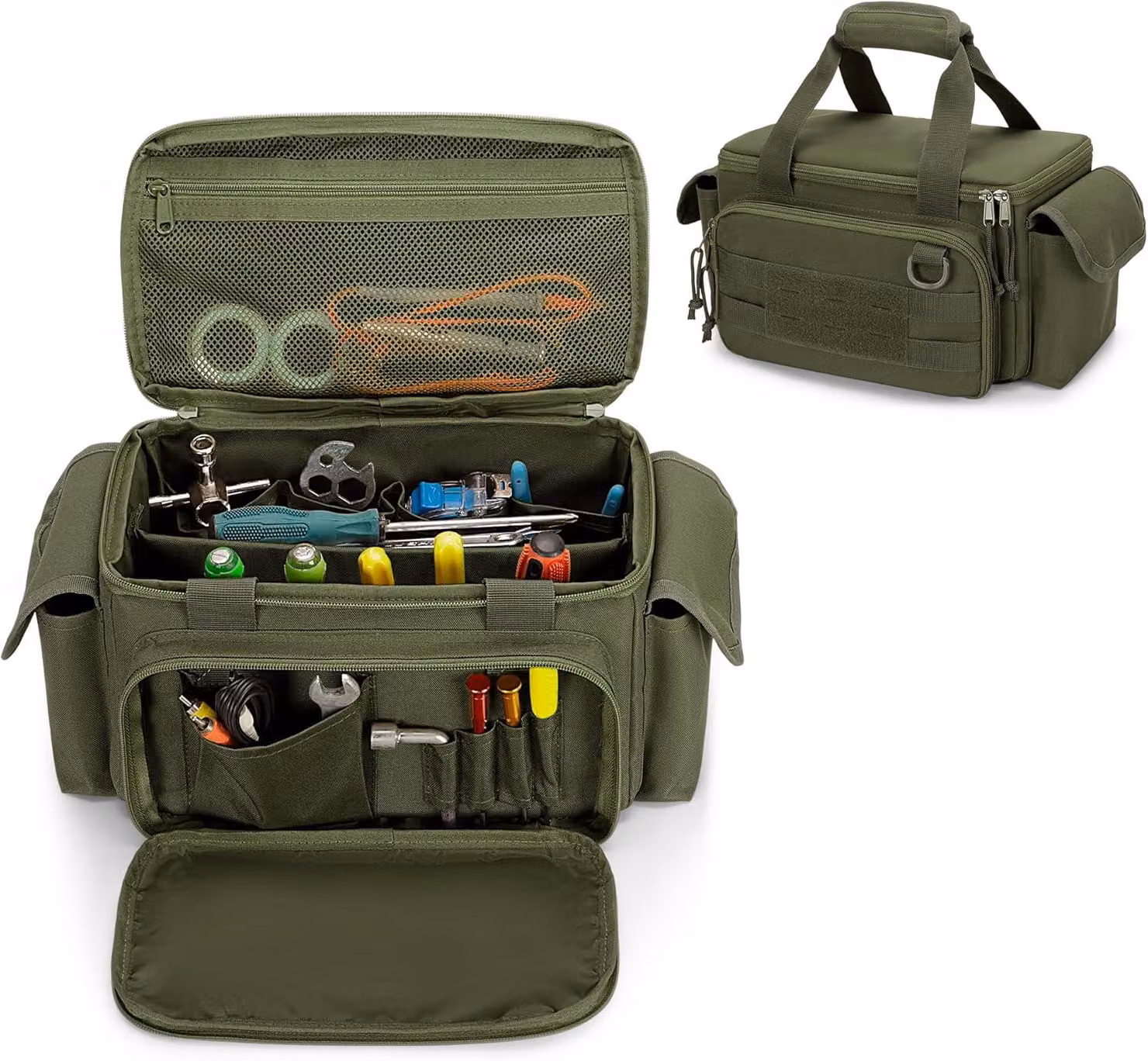 Organizzatore per utensili con base antiscivolo, imbottito, dimensioni 28,5 x 16,2 x 16 cm, ideale per giardinaggio e lavori manuali