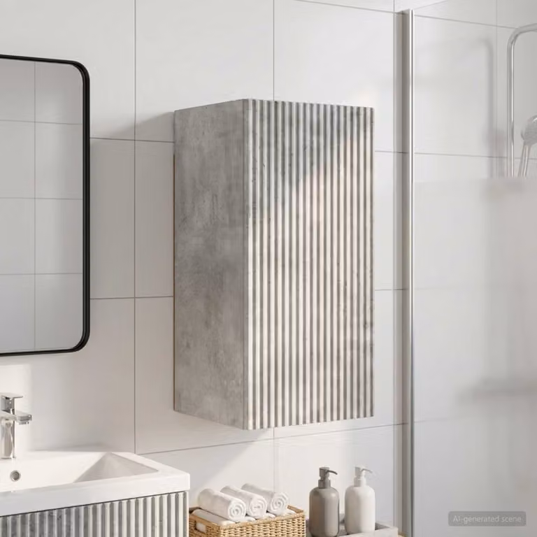 Armadio da bagno a muro vidaXL ARNHEM Grigio, L 30 cm x P 31 cm x H 59 cm