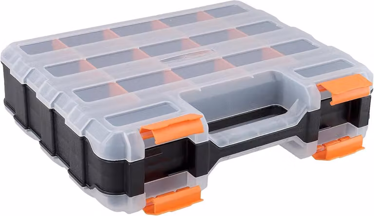 Contenitore per viti, scatola di smistamento, 34 scomparti, scatola vuota per viti, scatola assortita, organizer per piccoli oggetti, scatole di smistamento per viti, chiodi, bulloni