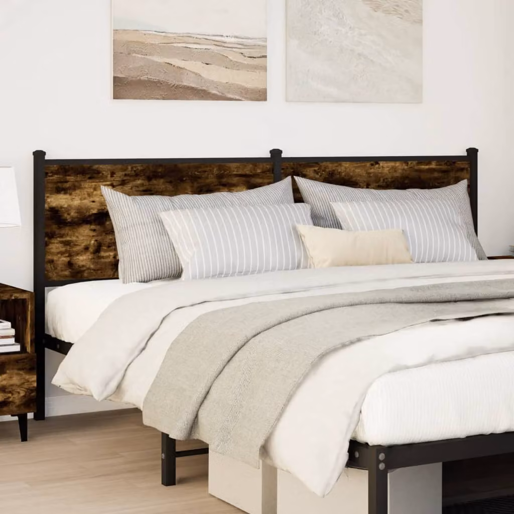 vidaXL Testiera di Ricambio Rovere Fumo 160 cm Legno Multistrato