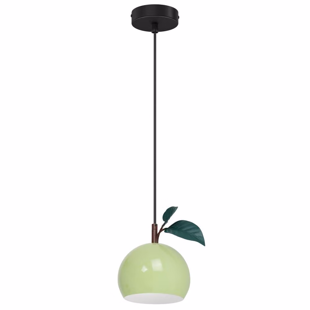 Lampada a sospensione a foglia verde mela 1xE27 15W Luminex