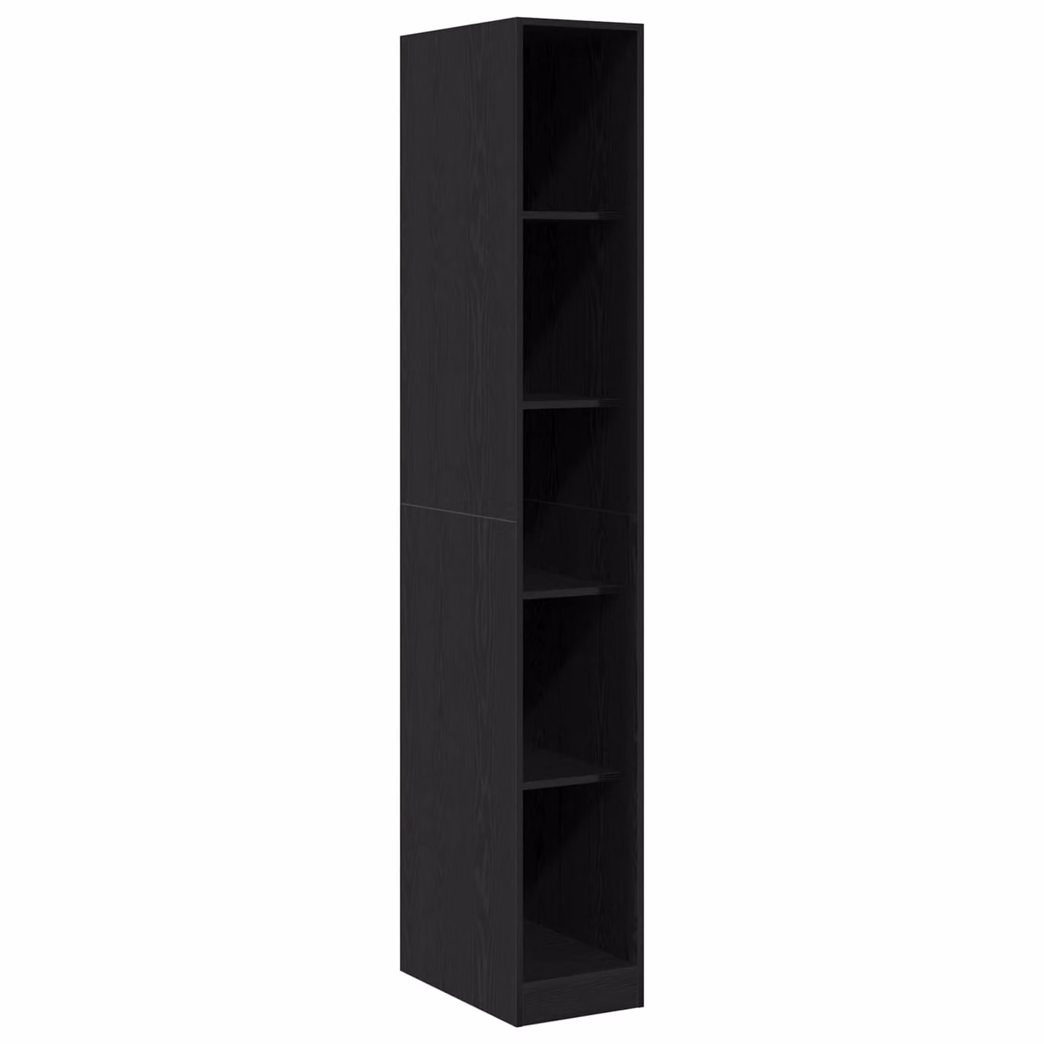 Armadio con ante a battente e ripiani vidaXL in legno MDF, Rovere Nero e Marrone, L/P/H: 30 x 50 x 200 cm